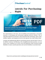 Internal Controls For Purchasing: Getting It Right