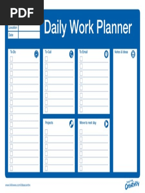Daily Work Planner