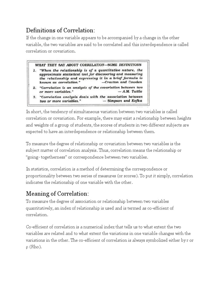 Understanding Correlation and Its Types | PDF | Spearman's Rank ...