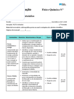 Explora FQ 9o ano teste avaliação