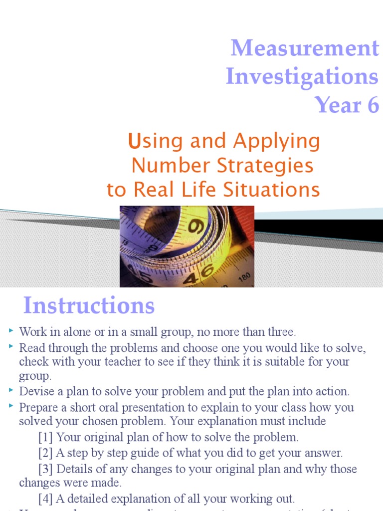 Year 6 Volume Measurement Project | PDF | Volume | Length