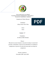 Mercado de Recursos Humanos y Mercado de Trabajo, La Rotación Del Personal, El Absentismo, El Proceso de Reclutamiento Con Enfoque de Competencias, El Proceso de Selección de Personal Con Enfoque de Competencia