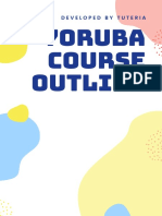 Yoruba Course Outline: Developed by Tuteria