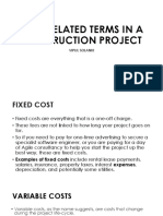 Cost Related Terms in A Construction Project: Vipul Solanki