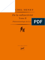 HENRY, Michel. Phénoménologie de La Vie, Volume 2. de La Subjectivité.