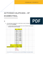 Probabilidad y estadística examen final