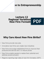 Introduction to Regional Variations in New Firm Formation