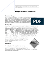 Rapid Changes in Earth's Surface