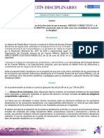 Boletín No.1 La Disciplina MEDIOS CORRECTIVOS Y, ANOTACIONES FOLIO DE VIDA