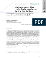 El Determinismo Geográfico y La Geografía Árabe Medieval. Al-Andalusi Y Ibn Jaldun