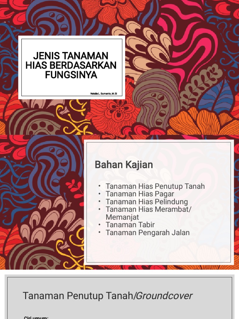 Pertemuan 3 Jenis Tanaman Hias Berdasarkan Fungsinya Pdf