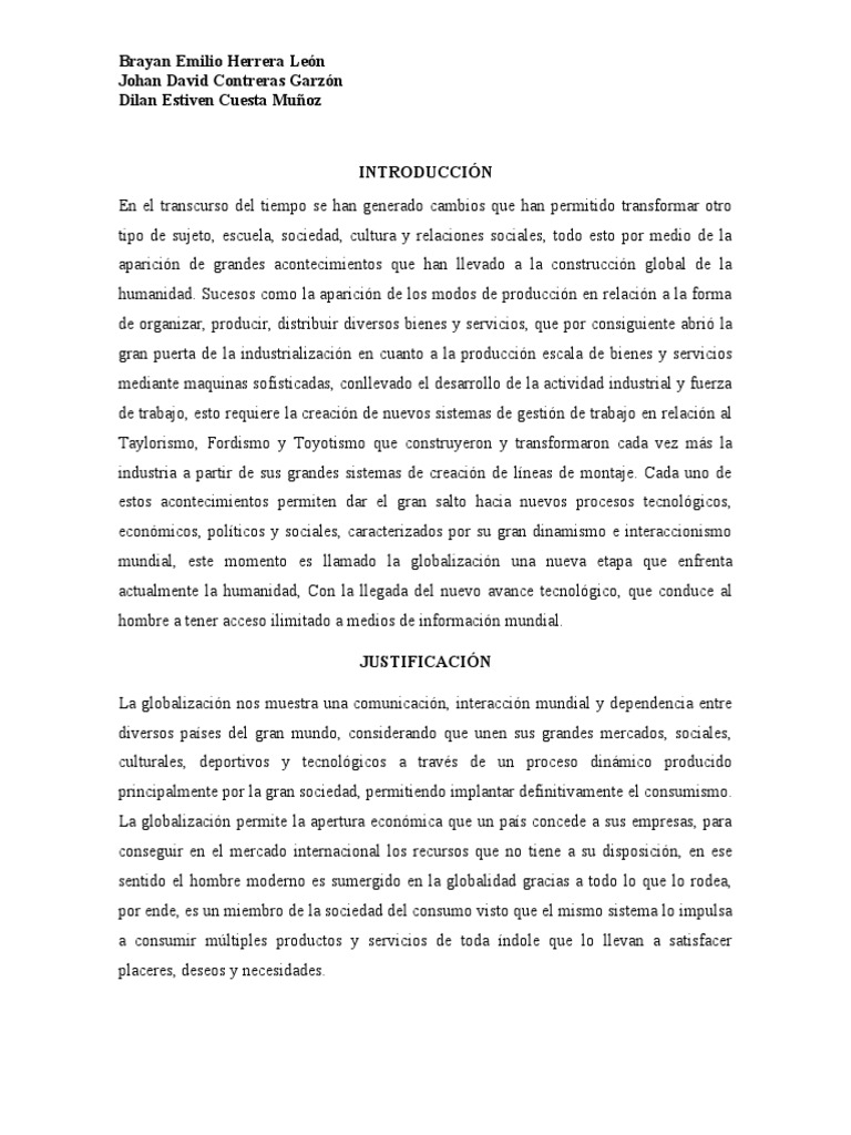 Impacto de la Globalización en la Sociedad | PDF | Globalización | Sociedad