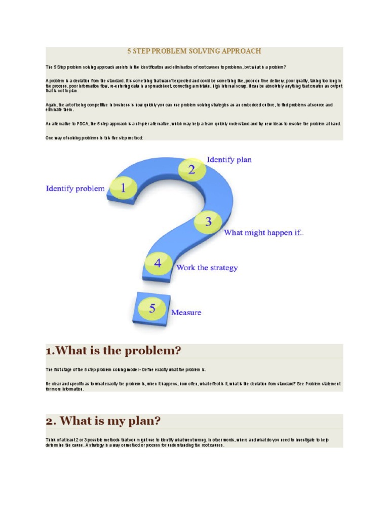 5 step problem solving process pdf