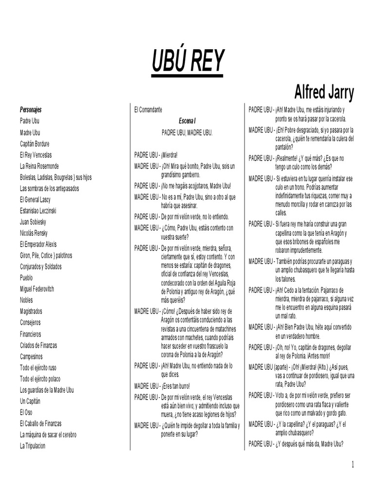 Ubu Rey | PDF