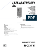 Service Manual: M-530V/535V/630V/635VK