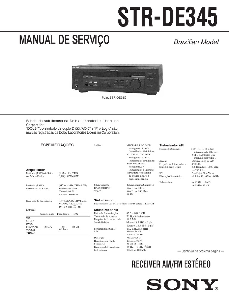 STR De345 | PDF | Hertz | Engenharia Elétrica