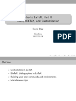 Intro To Latex, Part Ii: Math, Bibtex, and Customization: David Diez