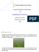 Surface and Interface Chemistry Solid/liquid Interface: Valentim M. B. Nunes Engineering Unit of IPT 2014