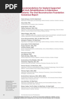 Recommendations For Implant-Supported Full-Arch Rehabilitations in Edentulous Patients: The Oral Reconstruction Foundation Consensus Report