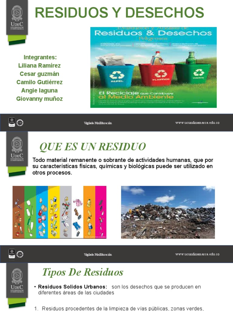 Tipos y Manejo de Residuos y Desechos | PDF | Reciclaje | Residuos
