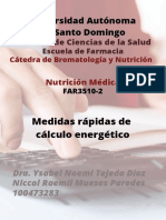 Medidas Rápidas de Cálculo Energético - Niccol Mueses 100473283