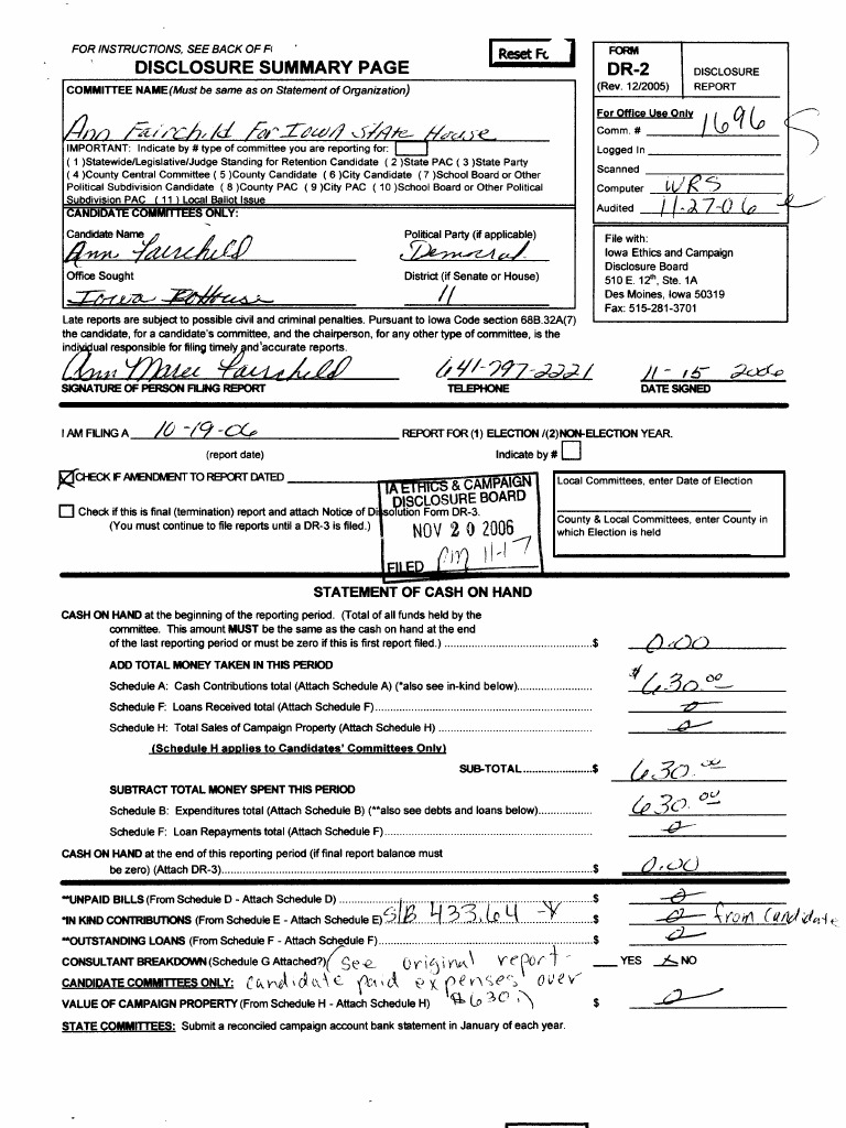 Fairchild Ann - 1696 - Scanned | PDF | Political Action Committee | Money
