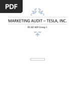 BUAD 680 Group1 Final Project Marketing Audit Tesla