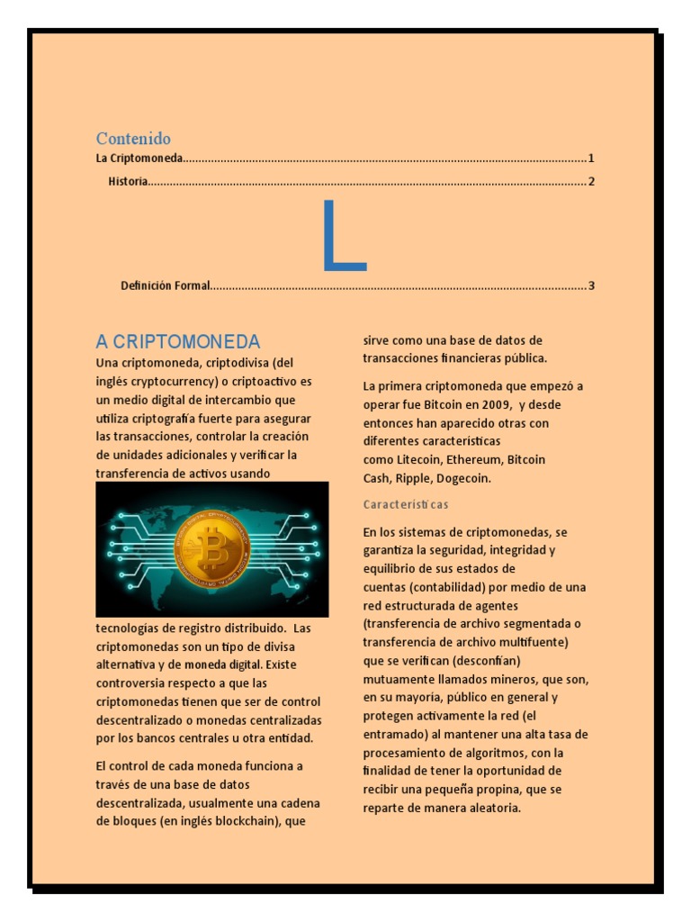 La Criptomoneda | PDF | Criptomoneda | Dinero