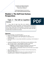 Module 1: The Self From Various Perspectives