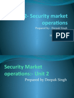 Unit 2-Security Market Operations: Prepared By: - Deepak Singh Roma Zala Hitesh Kewlani