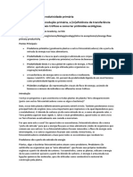 Fluxo de energia e produtividade primária