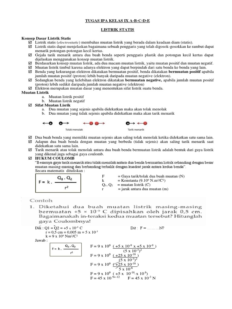 Materi Listrik Statis | PDF