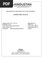 CSB4231 Python Programming Laboratory