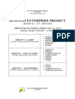 Business Enterprise Project: GRADE 12 - S.Y. 2020-2021