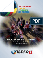 Plano de Governo Governo de Tarso Genro Periodo de 2011 A 2014