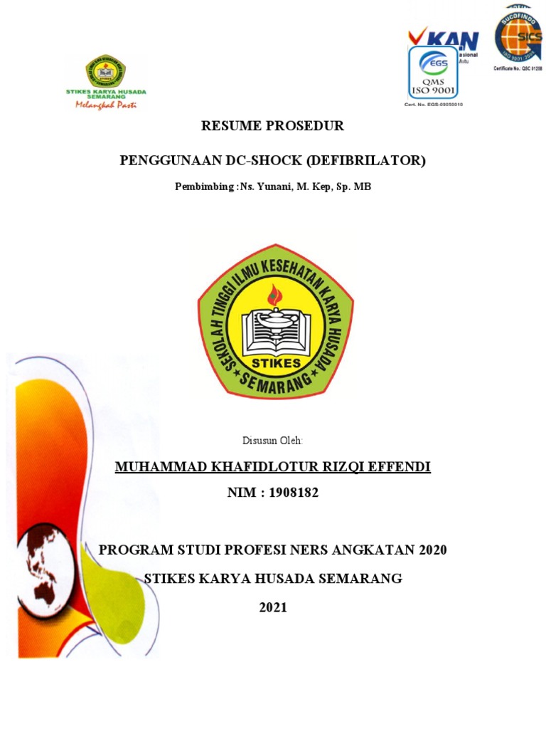 Prosedur Penggunaan Defibrilator DC-Shock | PDF