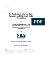 An Analysis of Internet Sales Taxation and The Small Seller Exemption