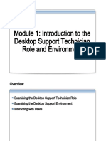 Module 1: Introduction To The Desktop Support Technician Role and Environment