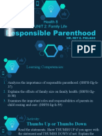 Mapeh 8 Health 2nd Quarter Responsible Parenthood