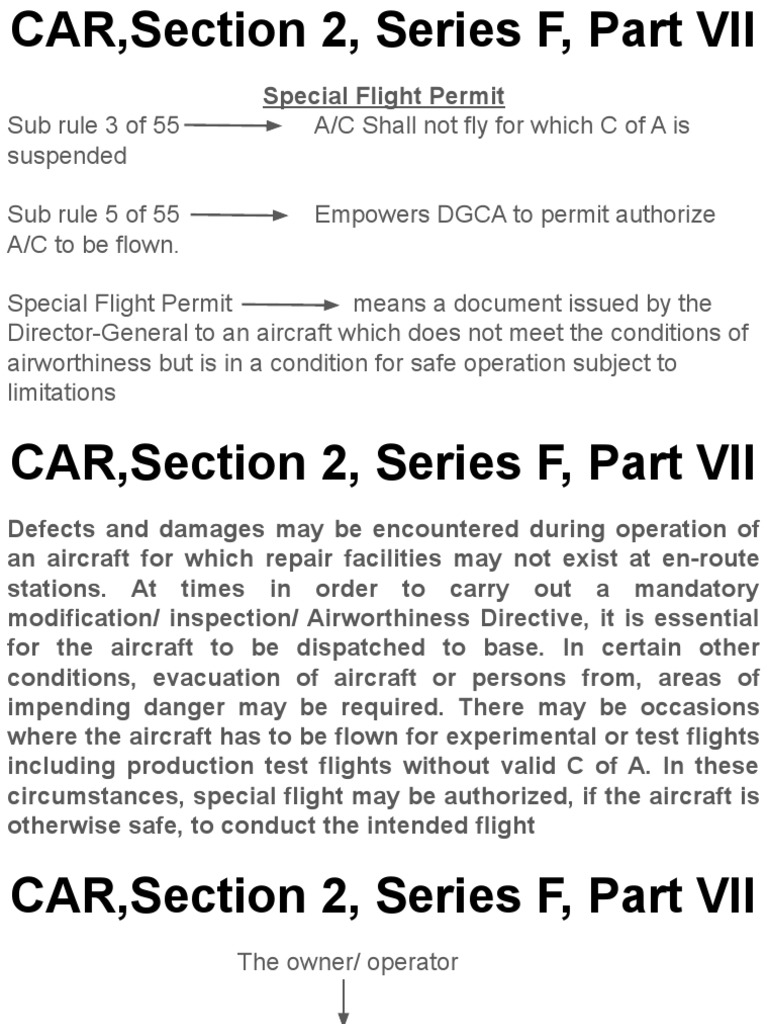 Special Flight Permit Guidelines | PDF | Aviation | Aerospace