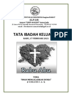 Tata Ibadah Keluarga (Rabu Abu) - 17 Februari 2021