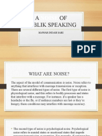 A NOISE of Public Speaking