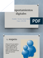 Comportamientos Digitales: Nombre: Nicolas García Bareño Curso: 1102 JM