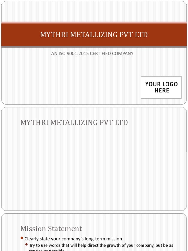 Mythri Metallizing Business Overview | PDF