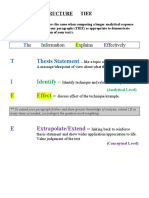 T Thesis Statement: I Identify E Effect