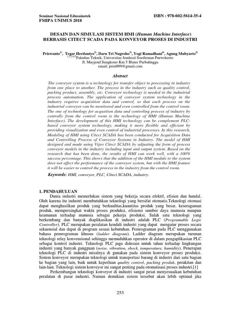 DESAIN DAN SIMULASI SISTEM HMI (Human Machine Interface) Berbasis ...