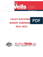 Lilley Budget Submission 2021-22
