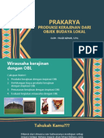 Prakarya - Produksi Kerajinan Dari Objek Benda Lokal