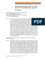 Analisa Tata Kelola Teknologi Informasi Pada PT. BJMS Dengan Framework ITIL Versi 3 Domain Service Operation