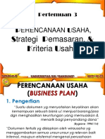 Pertemuan 3: Erencanaan Usaha